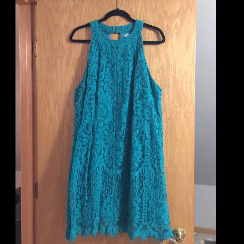 Aqua Lace Dress
